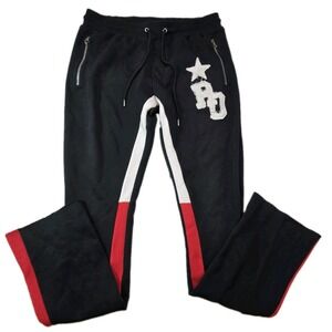 Rockstar Original Sweatpants Mens XXL Long Red Stacked Flared Athleisure Retro